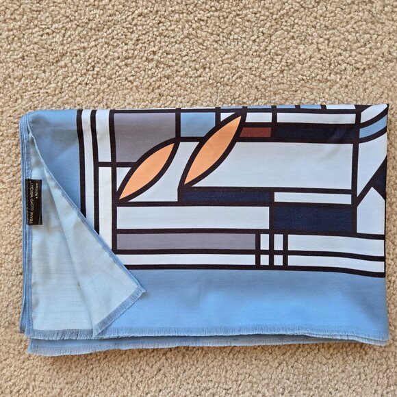 NEW Frank Lloyd Wright Water Lillies Scarf Silk/Viscose/Poly - Picture 11 of 11